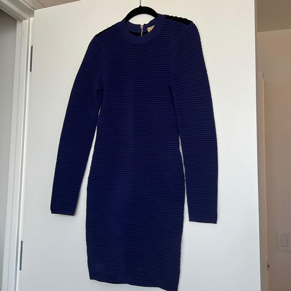 Torn By Ronny Kobo Two Tone Blue Black Dress S